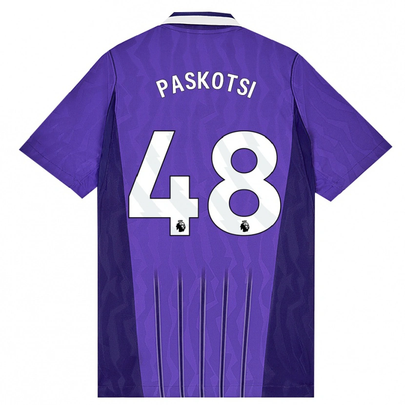 Danxen Barn Maksim Paskotsi #48 Lilla Hvit Tredje Sett Drakt Trøye 2026/27 Skjorter T-Skjorte