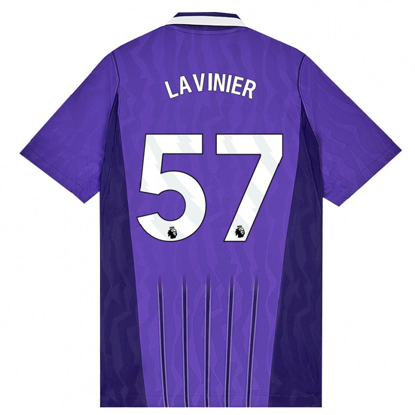 Danxen Barn Marcel Lavinier #57 Lilla Hvit Tredje Sett Drakt Trøye 2026/27 Skjorter T-Skjorte