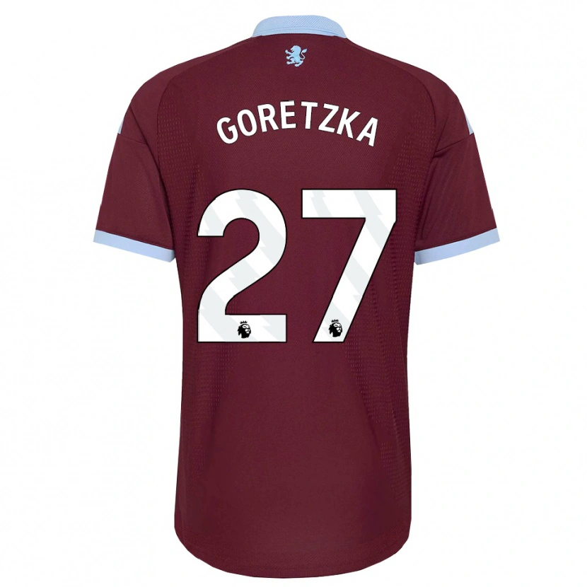 Danxen Barn Leon Goretzka #27 Blå Kornblomst Burgunder Hjemmetrøye Drakt Trøye 2026/27 Skjorter T-Skjorte