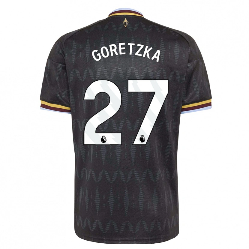 Danxen Barn Leon Goretzka #27 Blå Kornblomst Svart Gul Bortetrøye Drakt Trøye 2026/27 Skjorter T-Skjorte