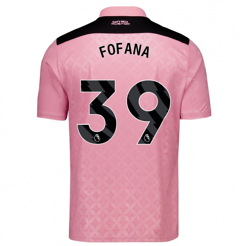 Danxen Mann Malick Fofana #39 Lys Rosa Svart Bortetrøye Drakt Trøye 2026/27 Skjorter T-Skjorte