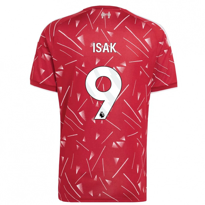 Danxen Mann Alexander Isak #9 Hvit Rød Hjemmetrøye Drakt Trøye 2026/27 Skjorter T-Skjorte