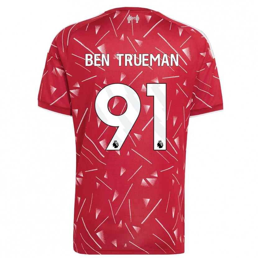 Danxen Mann Ben Trueman #91 Hvit Rød Hjemmetrøye Drakt Trøye 2026/27 Skjorter T-Skjorte