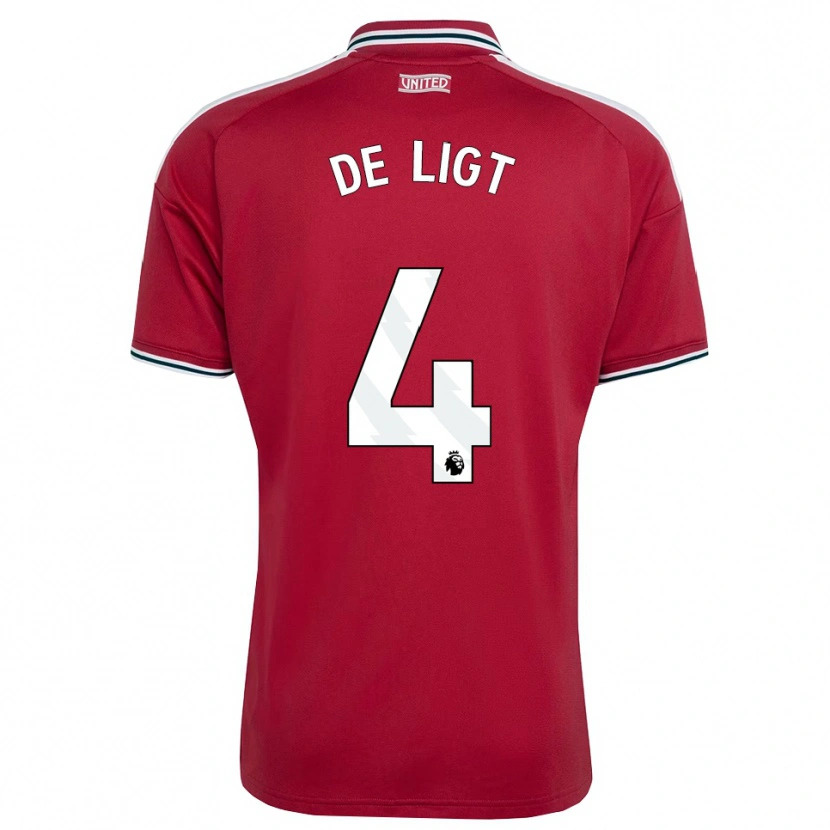 Danxen Mann Matthijs De Ligt #4 Rød Gul Hvit Hjemmetrøye Drakt Trøye 2026/27 Skjorter T-Skjorte