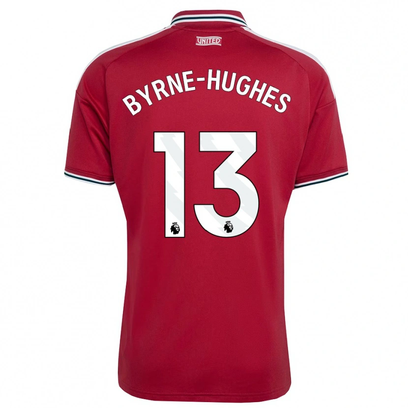 Danxen Mann Cameron Byrne-Hughes #13 Rød Gul Hvit Hjemmetrøye Drakt Trøye 2026/27 Skjorter T-Skjorte