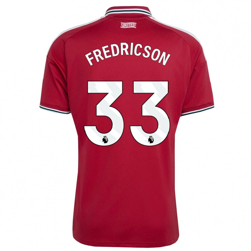 Danxen Mann Tyler Fredricson #33 Rød Gul Hvit Hjemmetrøye Drakt Trøye 2026/27 Skjorter T-Skjorte
