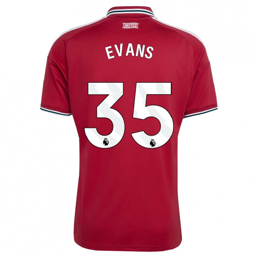 Danxen Mann Jonny Evans #35 Rød Gul Hvit Hjemmetrøye Drakt Trøye 2026/27 Skjorter T-Skjorte
