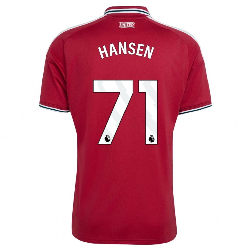 Danxen Mann Isak Hansen-Aaroen #71 Rød Gul Hvit Hjemmetrøye Drakt Trøye 2026/27 Skjorter T-Skjorte