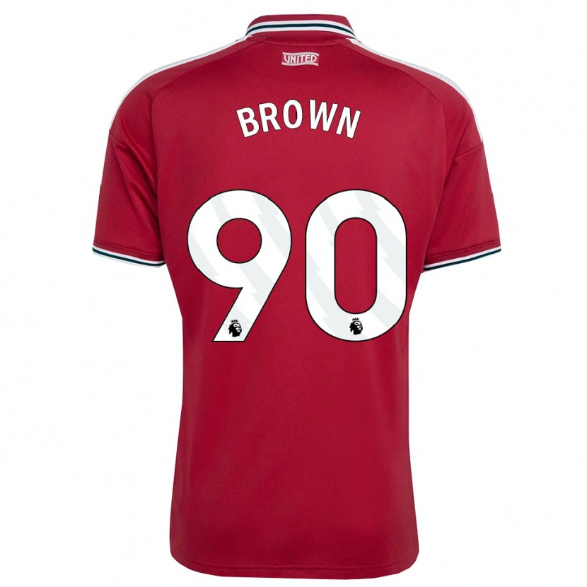 Danxen Mann Nathaniel-Junior Brown #90 Rød Gul Hvit Hjemmetrøye Drakt Trøye 2026/27 Skjorter T-Skjorte