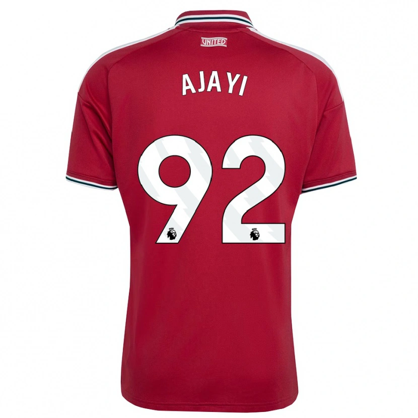 Danxen Mann Noah Ajayi #92 Rød Gul Hvit Hjemmetrøye Drakt Trøye 2026/27 Skjorter T-Skjorte