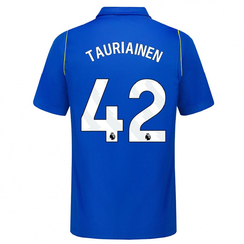 Danxen Mann Jimi Tauriainen #42 Blå Gul Hjemmetrøye Drakt Trøye 2026/27 Skjorter T-Skjorte