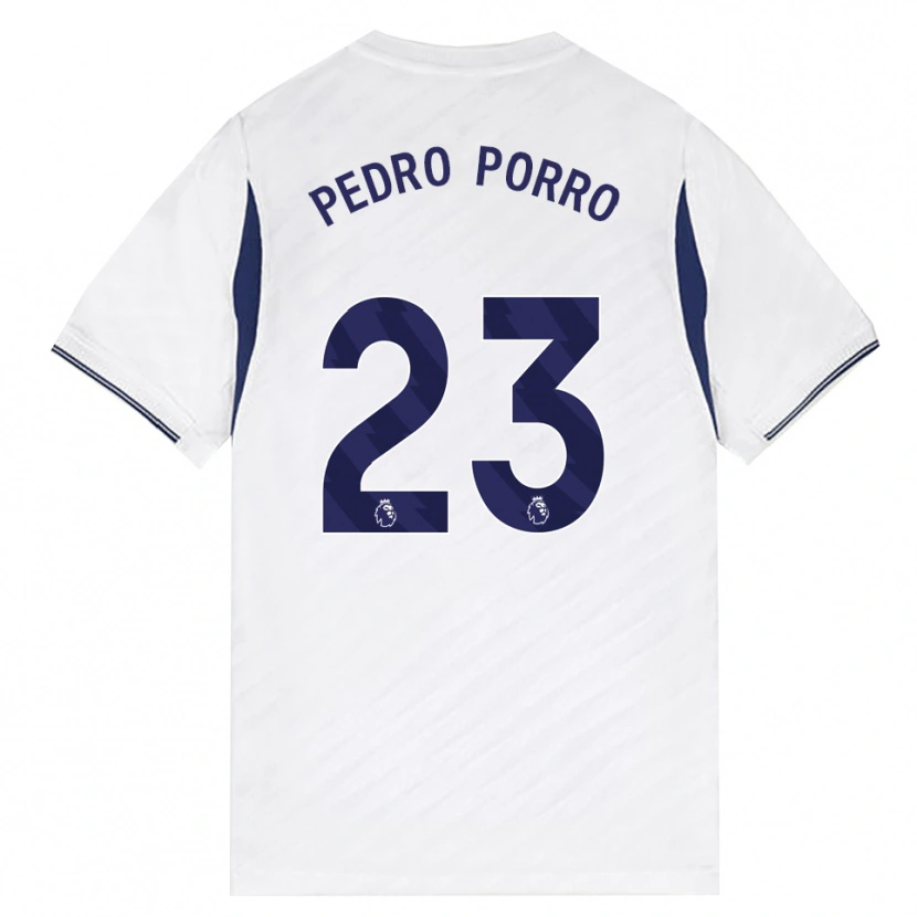 Danxen Mann Pedro Porro #23 Hvit Rød Lilla Hjemmetrøye Drakt Trøye 2026/27 Skjorter T-Skjorte