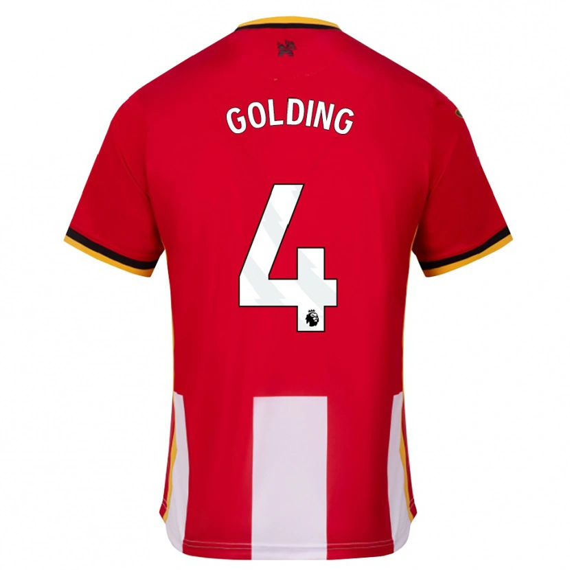 Danxen Mann Aidan Golding #4 Gul Svart Rød Hjemmetrøye Drakt Trøye 2026/27 Skjorter T-Skjorte