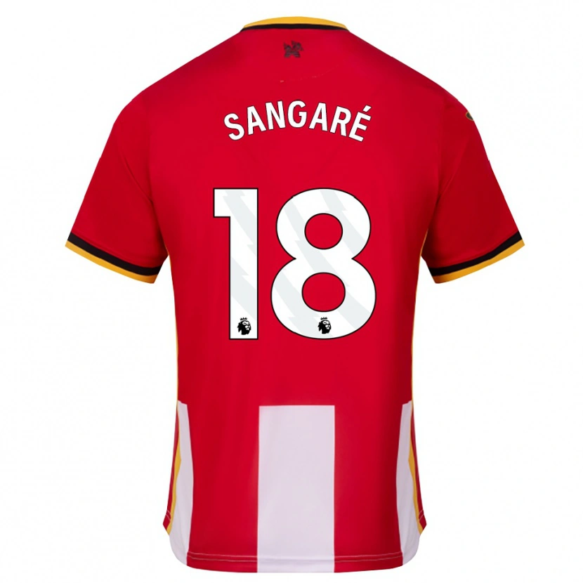 Danxen Mann Mamadou Sangaré #18 Gul Svart Rød Hjemmetrøye Drakt Trøye 2026/27 Skjorter T-Skjorte