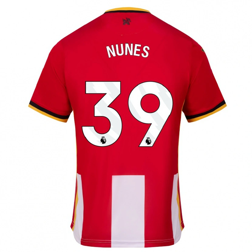 Danxen Mann Gustavo Nunes #39 Gul Svart Rød Hjemmetrøye Drakt Trøye 2026/27 Skjorter T-Skjorte