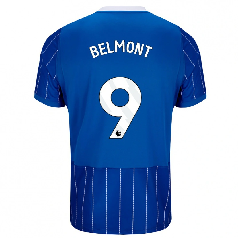 Danxen Mann Joe Belmont #9 Mellomblå Hvit Hjemmetrøye Drakt Trøye 2026/27 Skjorter T-Skjorte