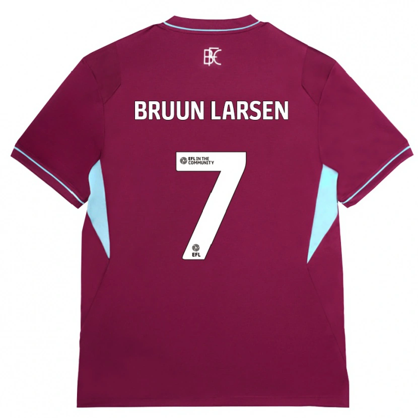 Danxen Mann Jacob Bruun Larsen #7 Burgunder Grønn Hjemmetrøye Drakt Trøye 2026/27 Skjorter T-Skjorte