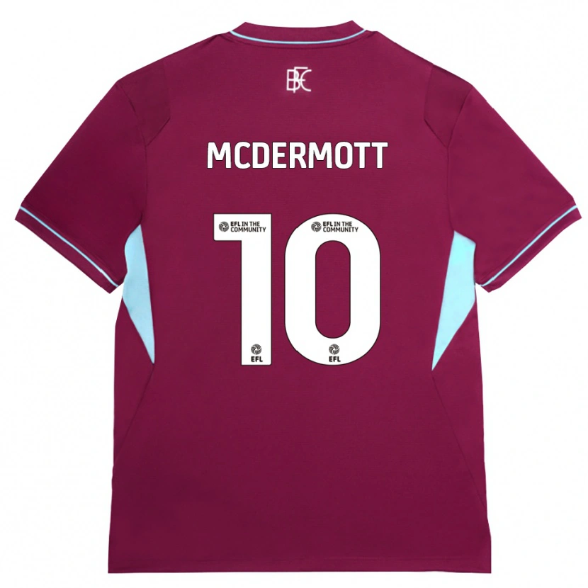 Danxen Mann Tommy Mcdermott #10 Burgunder Grønn Hjemmetrøye Drakt Trøye 2026/27 Skjorter T-Skjorte