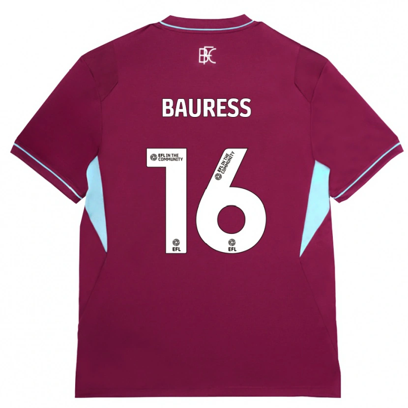 Danxen Mann Joe Bauress #16 Burgunder Grønn Hjemmetrøye Drakt Trøye 2026/27 Skjorter T-Skjorte