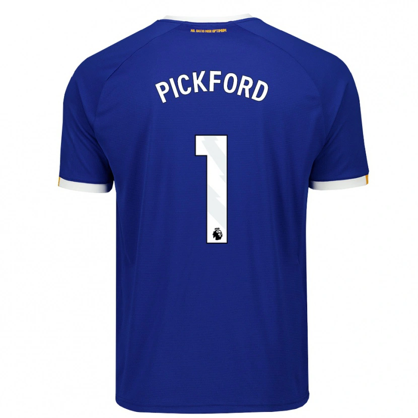 Danxen Mann Jordan Pickford #1 Blå Hvit Gul Hjemmetrøye Drakt Trøye 2026/27 Skjorter T-Skjorte