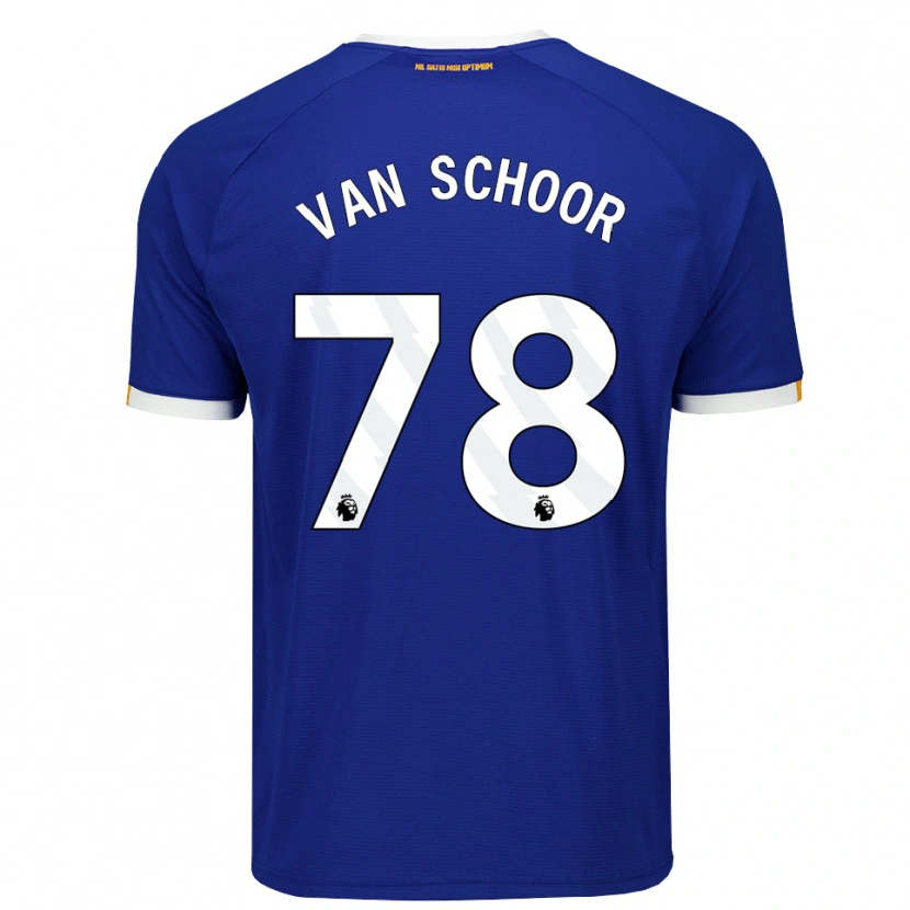 Danxen Mann Joshua Van Schoor #78 Blå Hvit Gul Hjemmetrøye Drakt Trøye 2026/27 Skjorter T-Skjorte