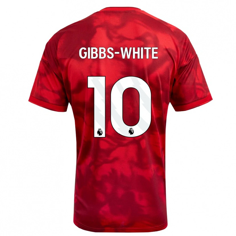Danxen Mann Morgan Gibbs-White #10 Krimshvit Hjemmetrøye Drakt Trøye 2026/27 Skjorter T-Skjorte