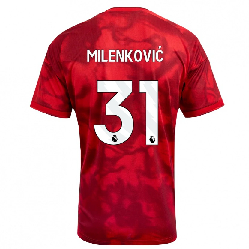 Danxen Mann Nikola Milenković #31 Krimshvit Hjemmetrøye Drakt Trøye 2026/27 Skjorter T-Skjorte