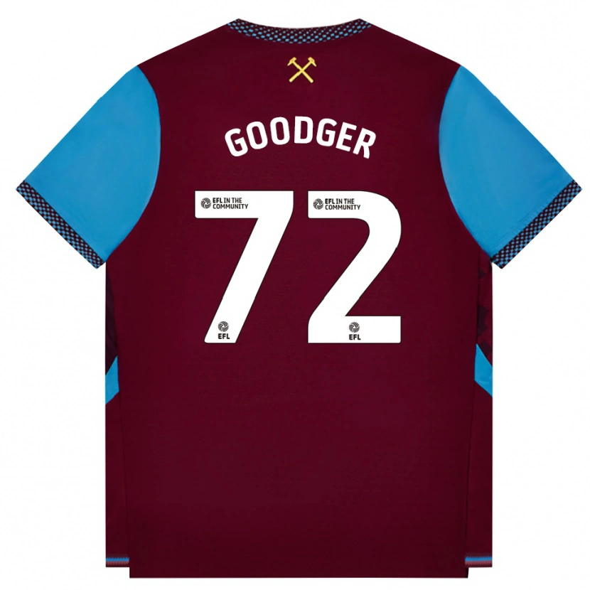 Danxen Mann Tommy Goodger #72 Burgunder Blå Kornblomst Hjemmetrøye Drakt Trøye 2026/27 Skjorter T-Skjorte