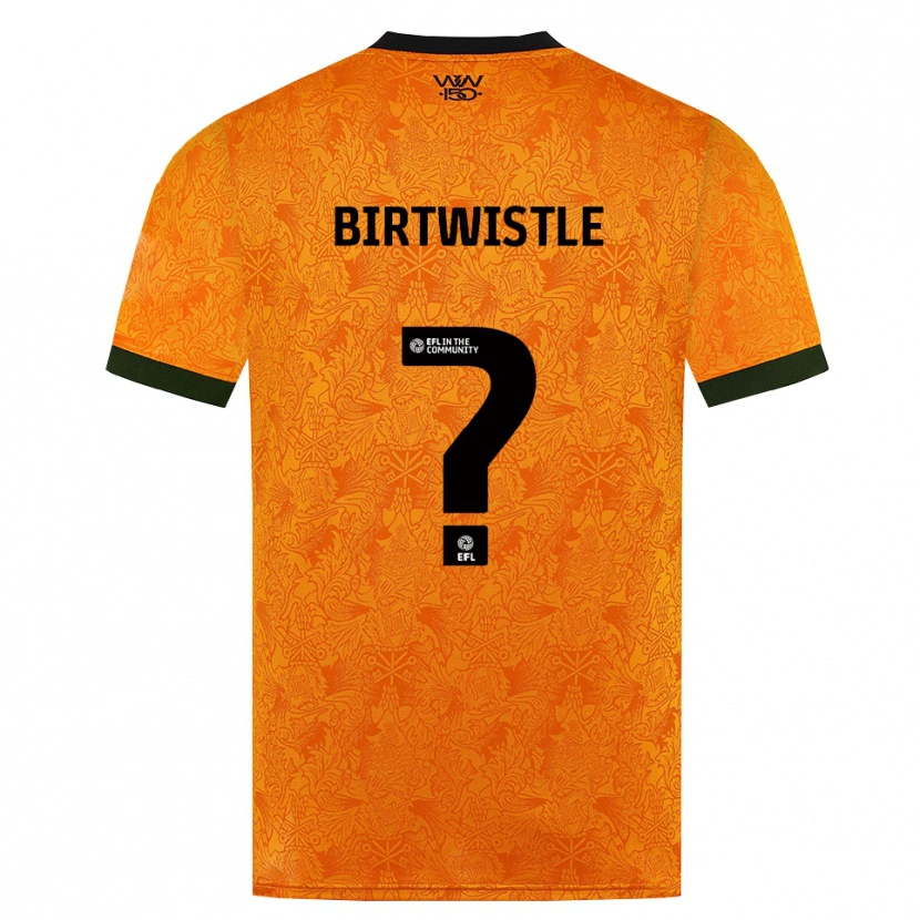 Danxen Mann Harry Birtwistle #0 Oransje Svart Hjemmetrøye Drakt Trøye 2026/27 Skjorter T-Skjorte