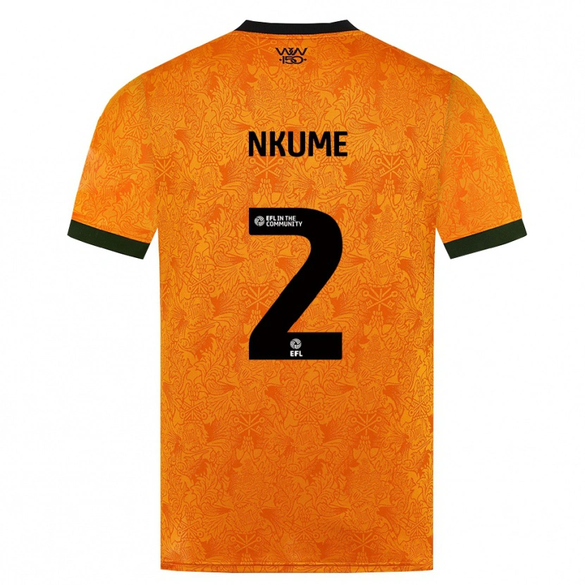 Danxen Mann Saviour Nkume #2 Oransje Svart Hjemmetrøye Drakt Trøye 2026/27 Skjorter T-Skjorte