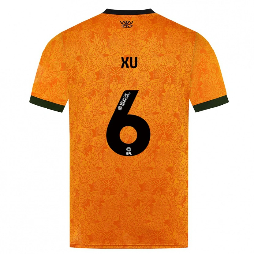 Danxen Mann Bin Xu #6 Oransje Svart Hjemmetrøye Drakt Trøye 2026/27 Skjorter T-Skjorte