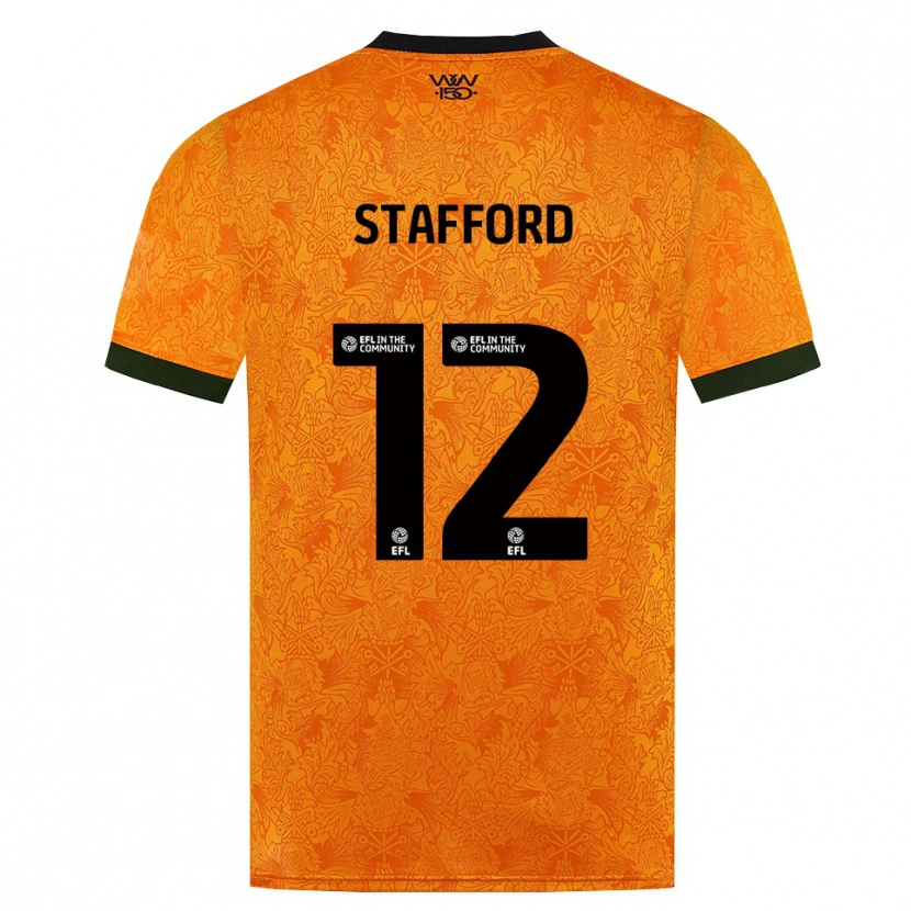 Danxen Mann Ollie Stafford #12 Oransje Svart Hjemmetrøye Drakt Trøye 2026/27 Skjorter T-Skjorte