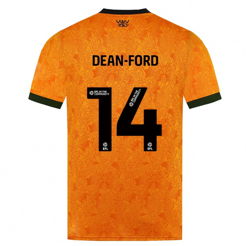 Danxen Mann Jacob Dean-Ford #14 Oransje Svart Hjemmetrøye Drakt Trøye 2026/27 Skjorter T-Skjorte
