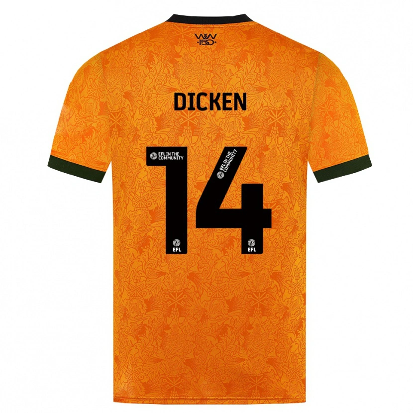 Danxen Mann Amy Dicken #14 Oransje Svart Hjemmetrøye Drakt Trøye 2026/27 Skjorter T-Skjorte