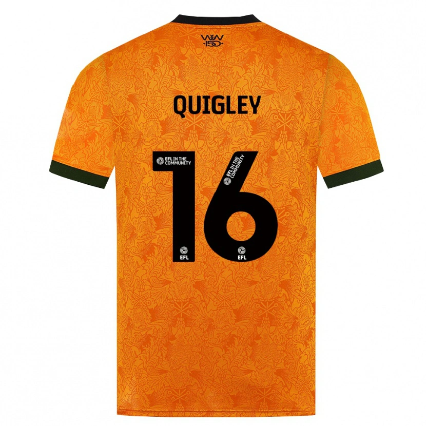 Danxen Mann Racheal Quigley #16 Oransje Svart Hjemmetrøye Drakt Trøye 2026/27 Skjorter T-Skjorte