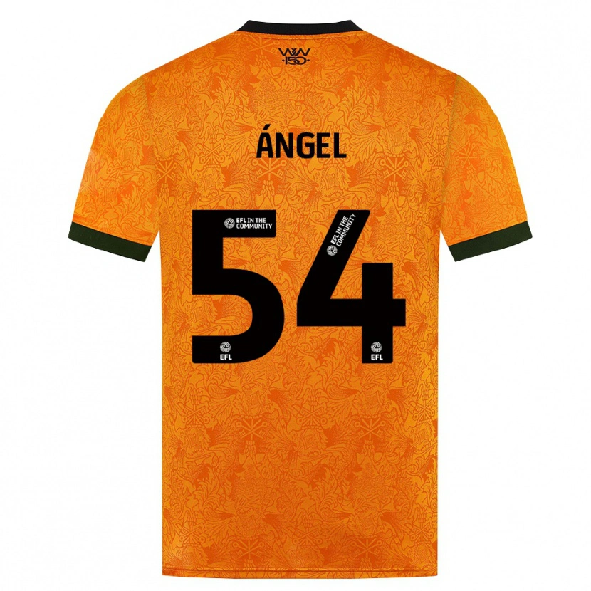 Danxen Mann Dani Ángel #54 Oransje Svart Hjemmetrøye Drakt Trøye 2026/27 Skjorter T-Skjorte