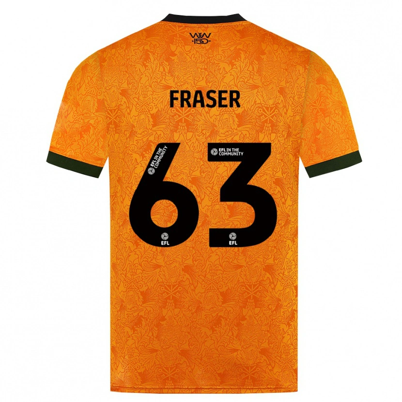 Danxen Mann Nathan Fraser #63 Oransje Svart Hjemmetrøye Drakt Trøye 2026/27 Skjorter T-Skjorte
