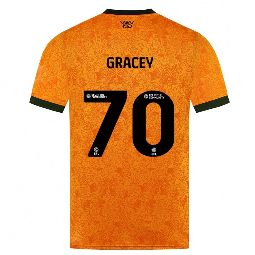 Danxen Mann Josh Gracey #70 Oransje Svart Hjemmetrøye Drakt Trøye 2026/27 Skjorter T-Skjorte
