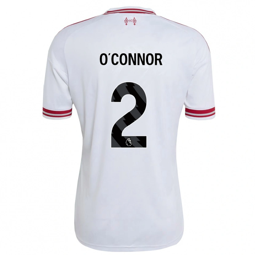 Danxen Mann Oliver O'connor #2 Rød Hvit Bortetrøye Drakt Trøye 2026/27 Skjorter T-Skjorte