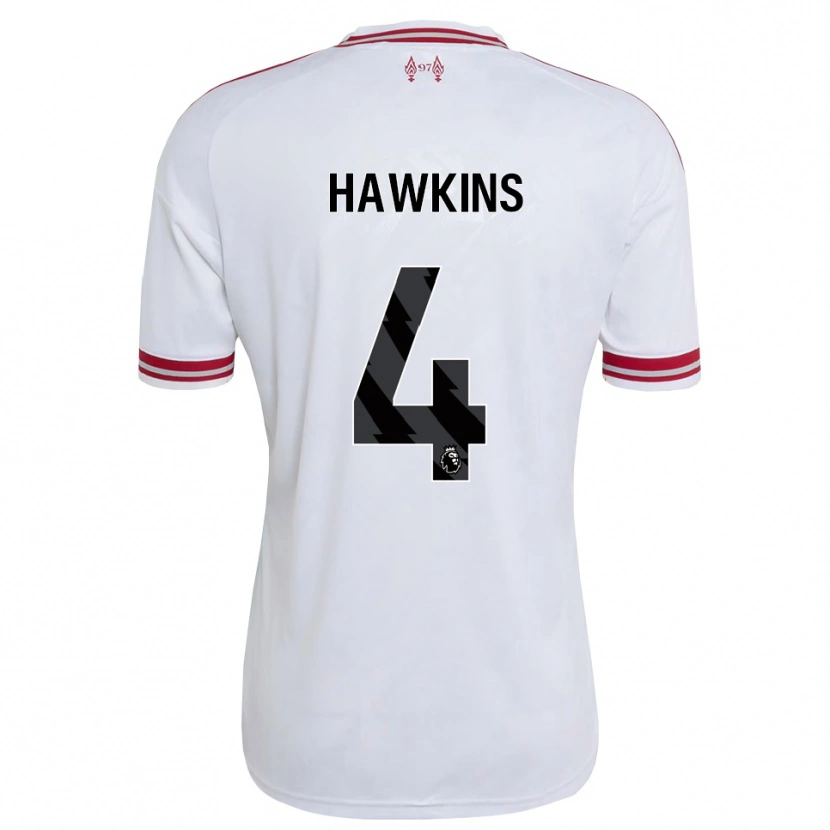 Danxen Mann Max Hawkins #4 Rød Hvit Bortetrøye Drakt Trøye 2026/27 Skjorter T-Skjorte