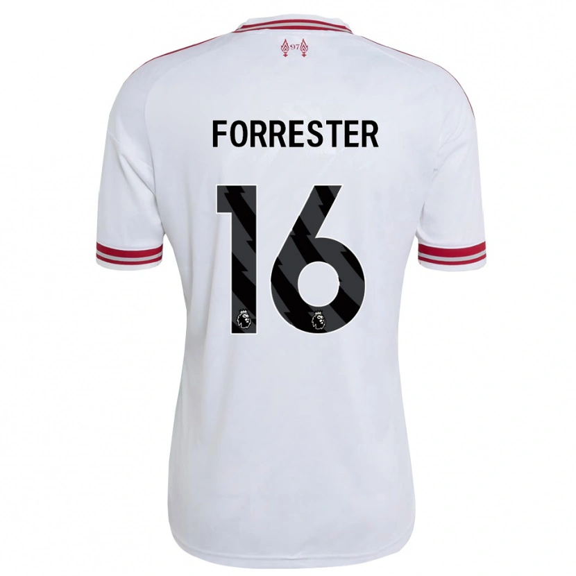 Danxen Mann La'more Lee Forrester #16 Rød Hvit Bortetrøye Drakt Trøye 2026/27 Skjorter T-Skjorte