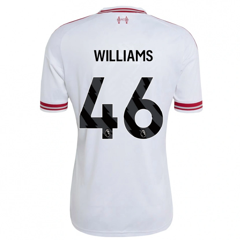 Danxen Mann Rhys Williams #46 Rød Hvit Bortetrøye Drakt Trøye 2026/27 Skjorter T-Skjorte