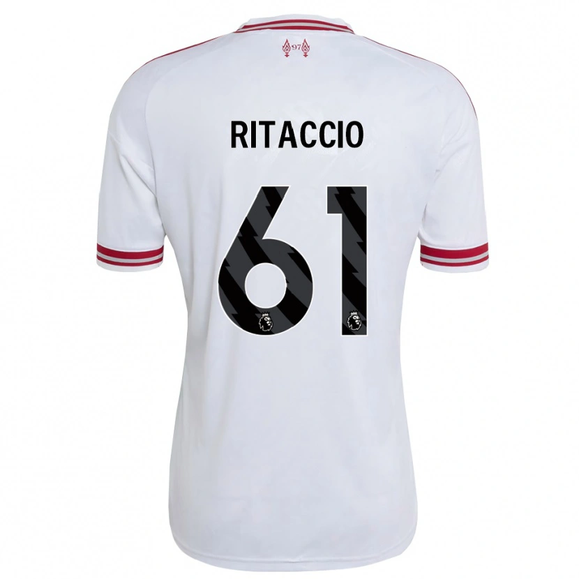 Danxen Mann Matteo Ritaccio #61 Rød Hvit Bortetrøye Drakt Trøye 2026/27 Skjorter T-Skjorte