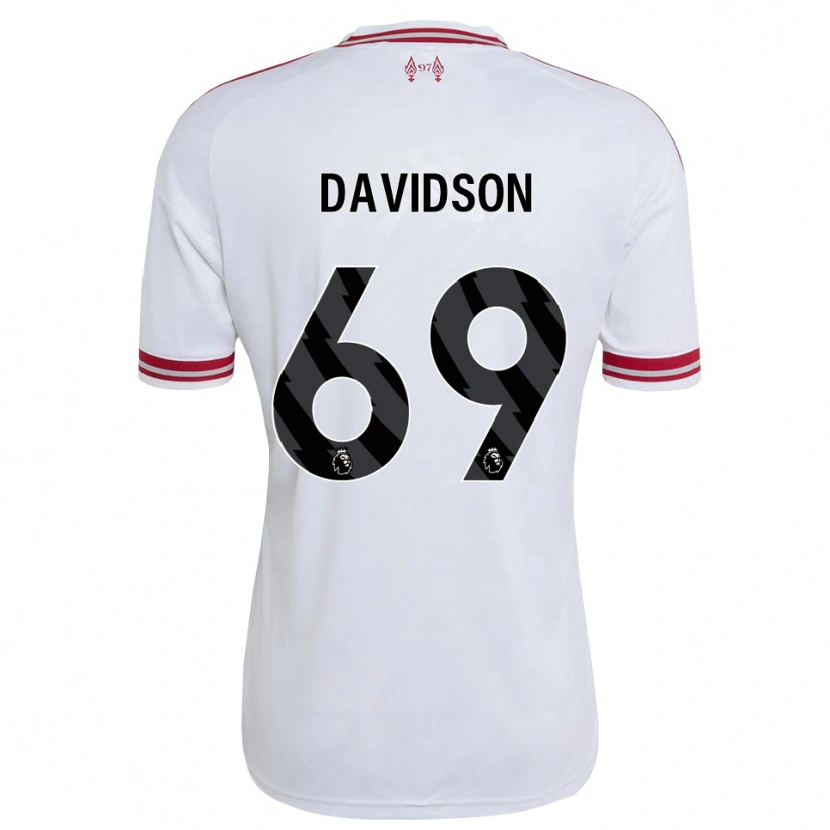 Danxen Mann Josh Davidson #69 Rød Hvit Bortetrøye Drakt Trøye 2026/27 Skjorter T-Skjorte