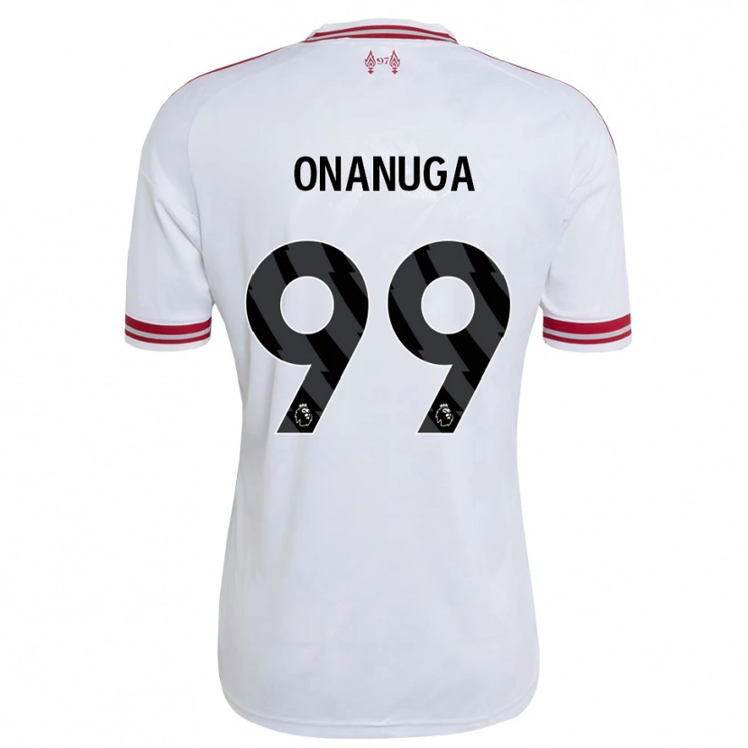 Danxen Mann Fola Onanuga #99 Rød Hvit Bortetrøye Drakt Trøye 2026/27 Skjorter T-Skjorte