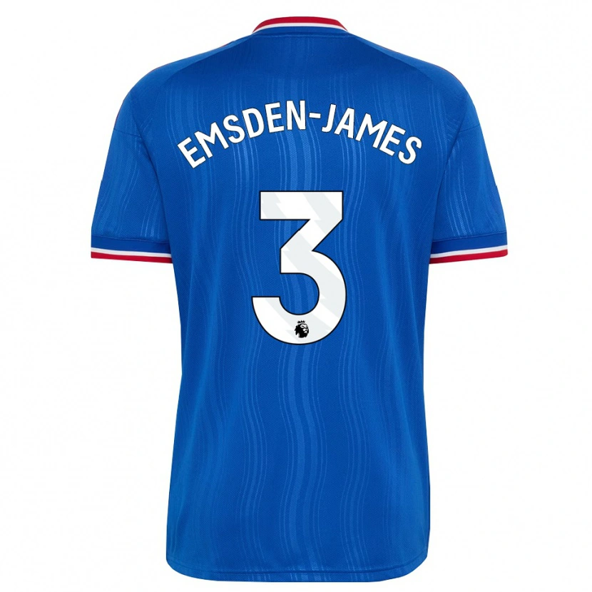 Danxen Mann Harley Emsden-James #3 Blå Hvit Rød Bortetrøye Drakt Trøye 2026/27 Skjorter T-Skjorte