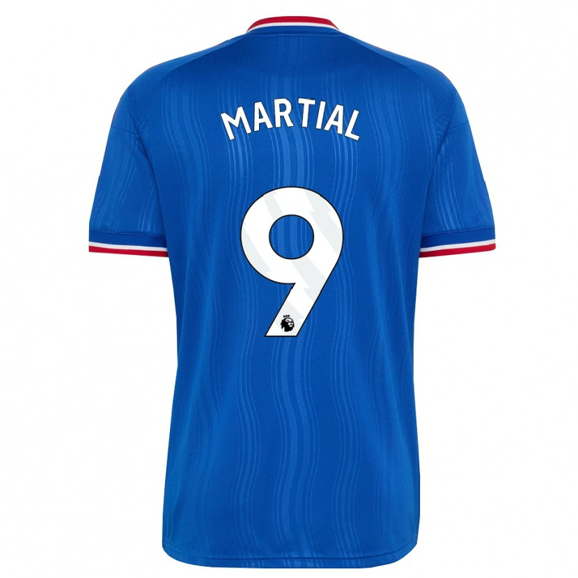 Danxen Mann Anthony Martial #9 Blå Hvit Rød Bortetrøye Drakt Trøye 2026/27 Skjorter T-Skjorte