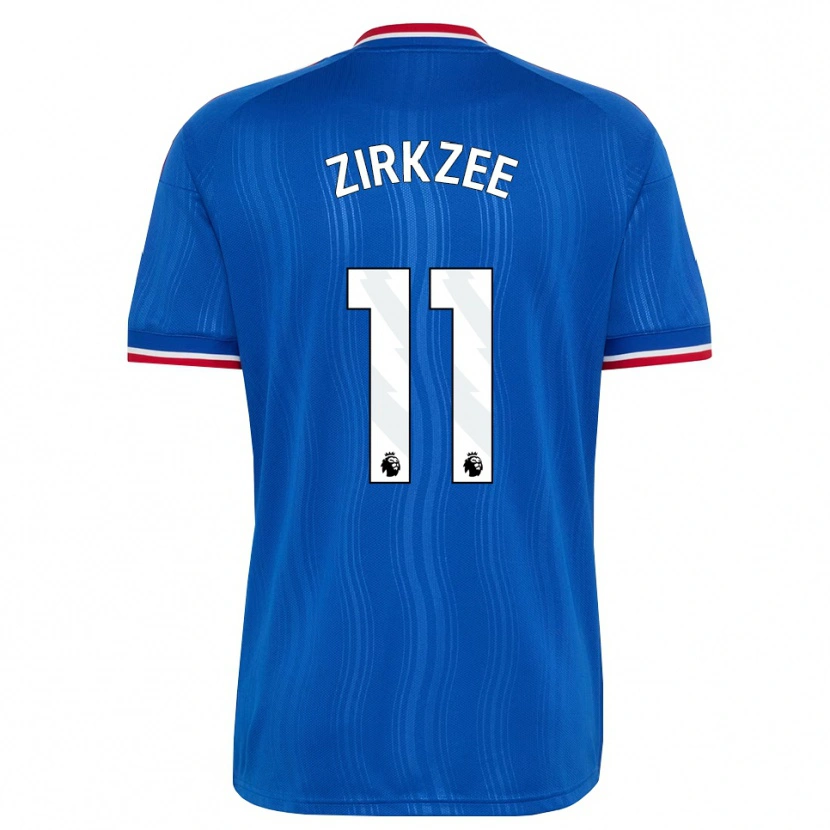 Danxen Mann Joshua Zirkzee #11 Blå Hvit Rød Bortetrøye Drakt Trøye 2026/27 Skjorter T-Skjorte