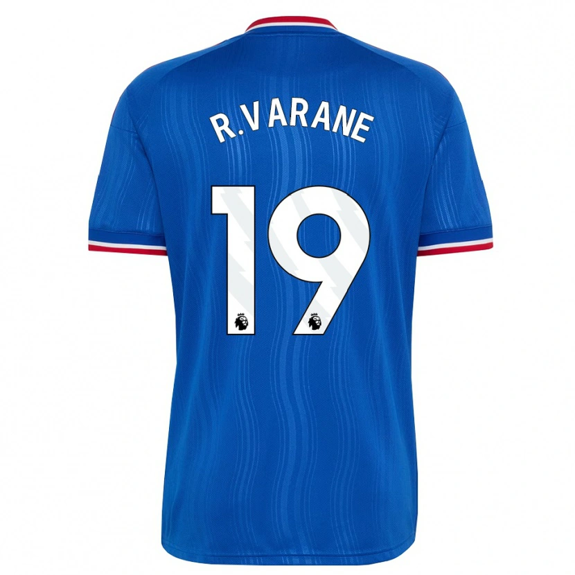 Danxen Mann Raphael Varane #19 Blå Hvit Rød Bortetrøye Drakt Trøye 2026/27 Skjorter T-Skjorte