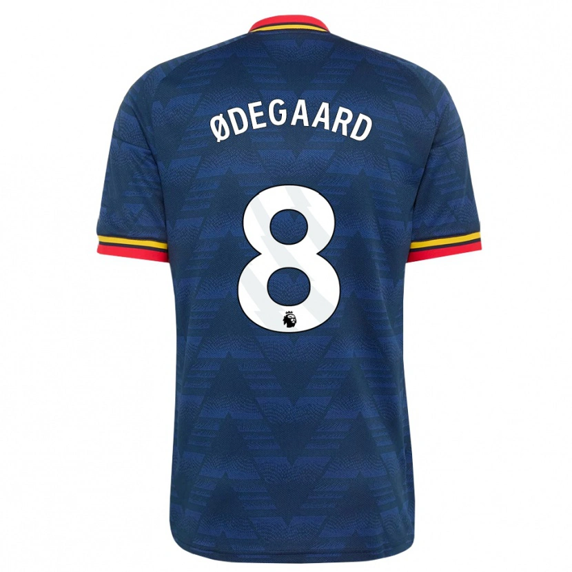 Danxen Mann Martin Ødegaard #8 Midnattblå Gul Rød Bortetrøye Drakt Trøye 2026/27 Skjorter T-Skjorte